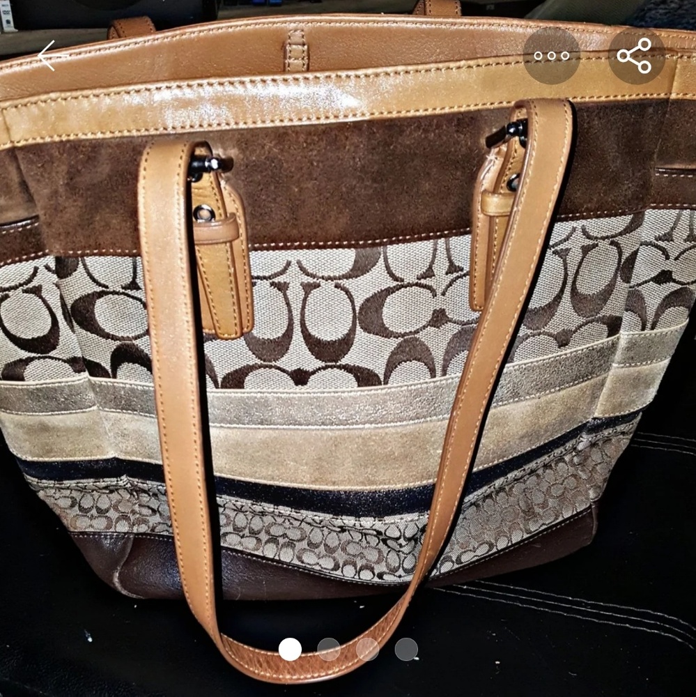 Coach Brown Metallic Signature